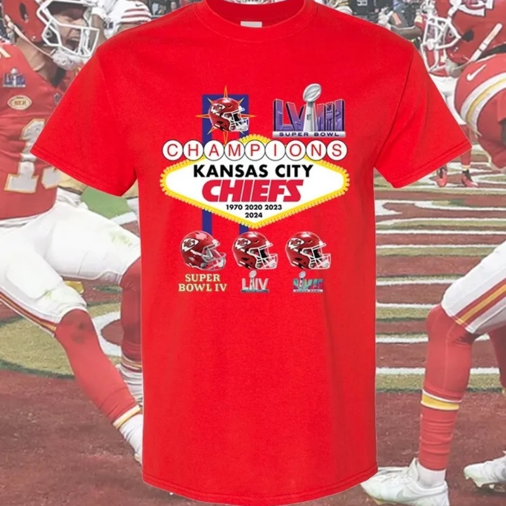 2024 KC Kansas City CHIEFS Champs Super Bowl 58 LVIII Champions T-Shirt